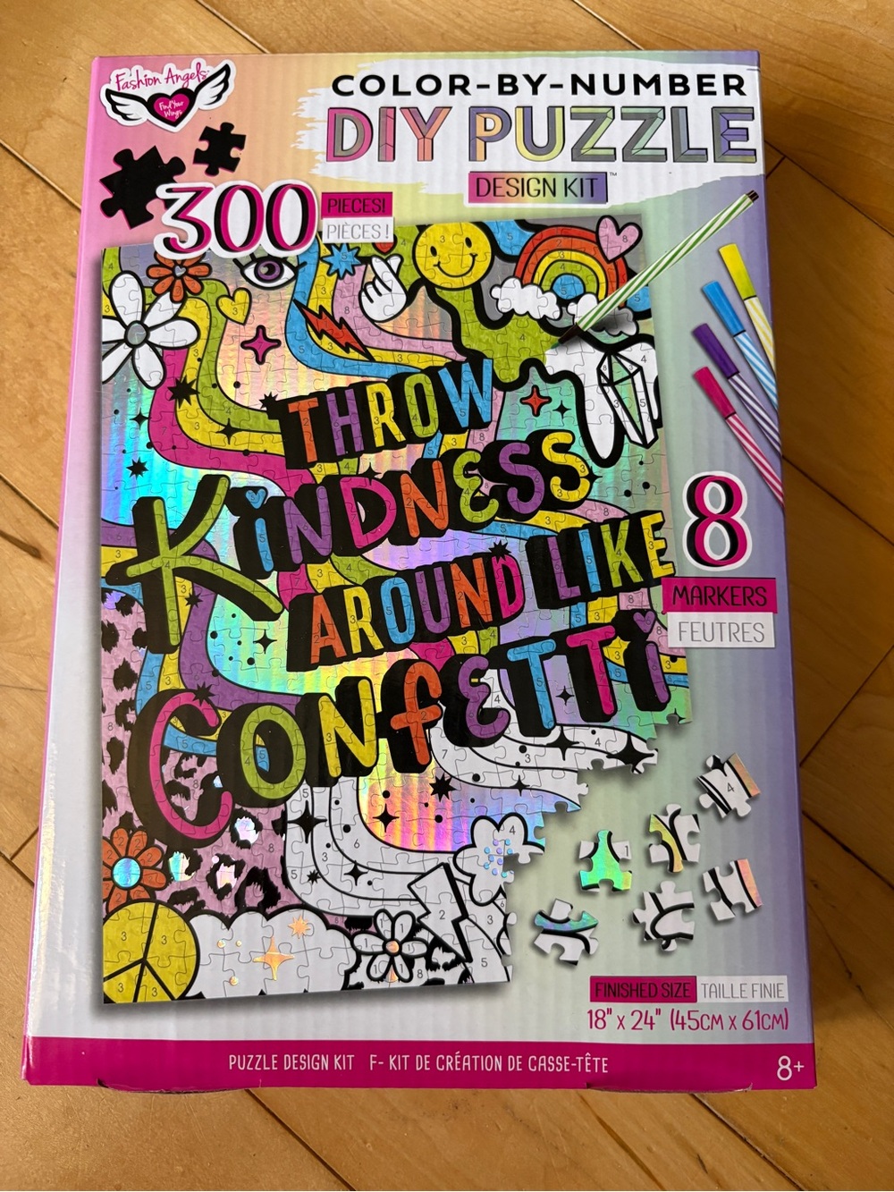 Color-By-Number DIY Puzzle – Throw Kindness Around Like Confetti (Multicolor)
